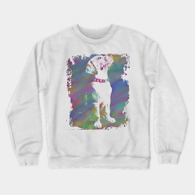 Watercolor Cool dog Crewneck Sweatshirt by Ginstore